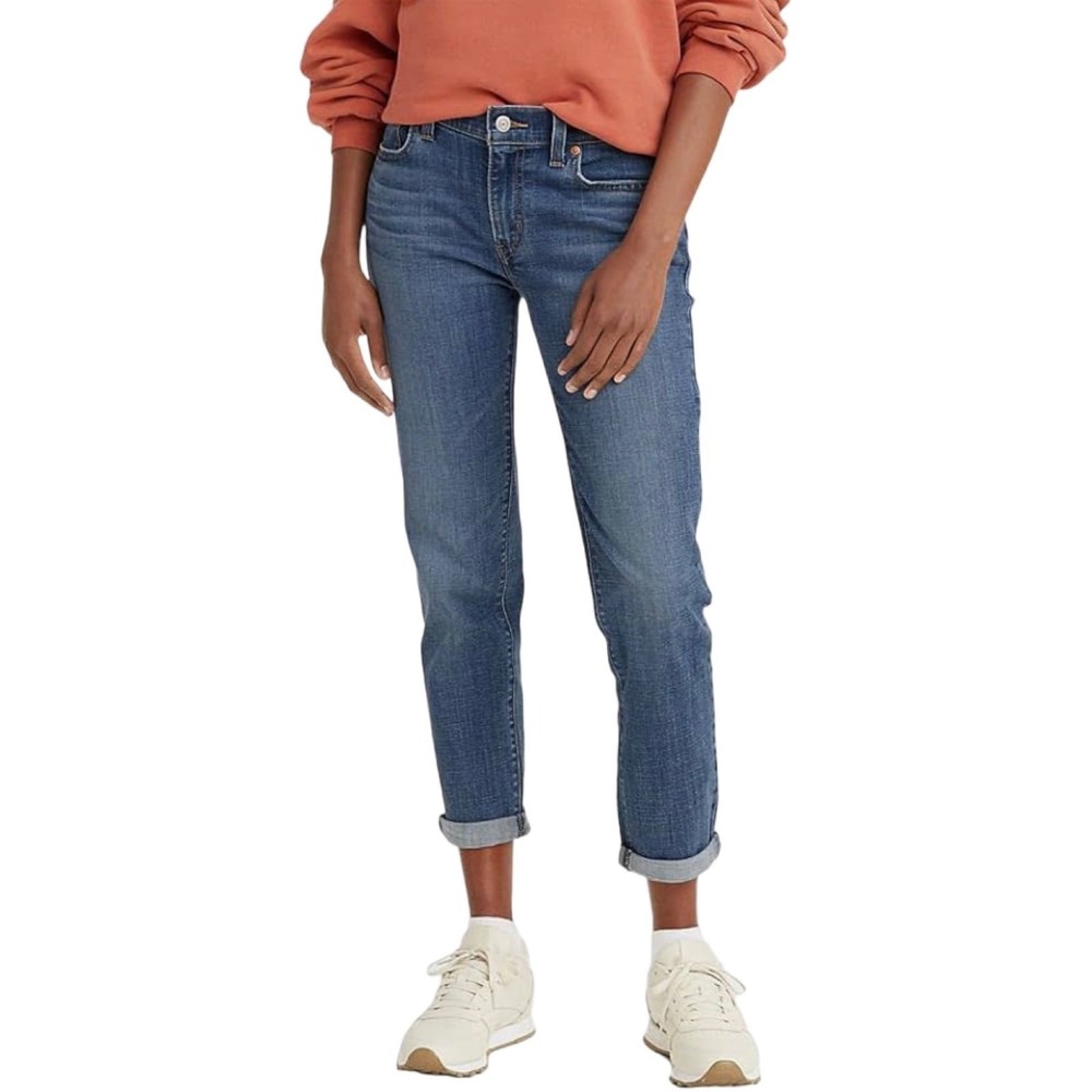 Levi Strauss & Co Boyfriend Mid Rise Jeans Womens Blue Size 27